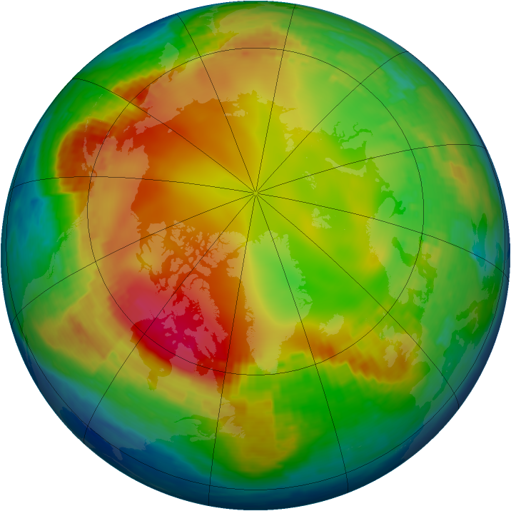 Arctic ozone map for 23 January 2002